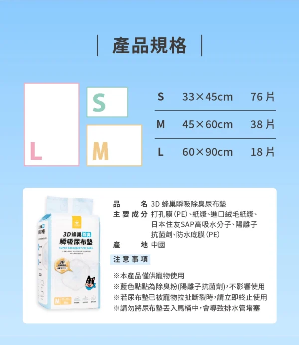 汪喵星球 - 消臭瞬吸尿布墊：圖片 3