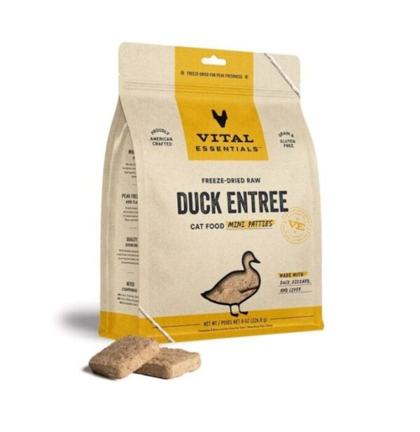 Vital Essentials - 貓糧 - 鴨肉 迷你肉餅 8oz