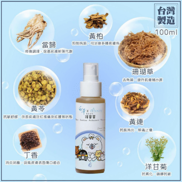 台灣品牌 - 白澤 x  iTinney - 毛毛系列護寶寶 100ml